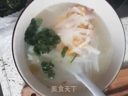 Make ♪ White radish omelet soup ♪ step 2