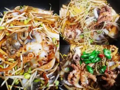 Make Spicy octopus step 3