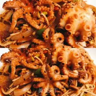 Make Spicy octopus step 4
