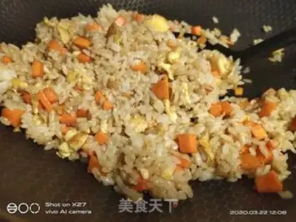 Make Carrot egg fried rice step 5
