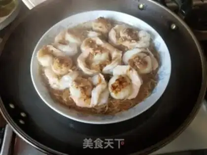 Make Shrimp tape steam fans step 11