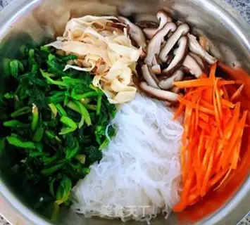 Make The spinach chills the fan bean-skin mushrooms step 5