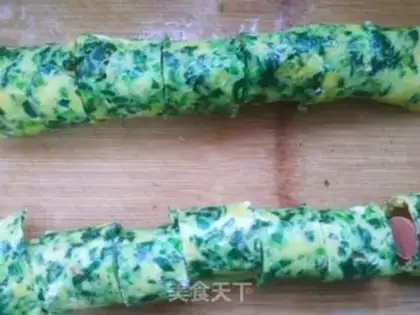 Make Spinach egg rolls step 9