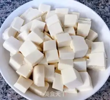 Make Slippery spinach tofu step 1