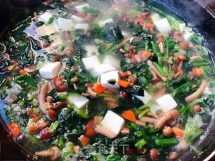 Make Slippery spinach tofu step 7