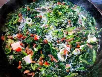 Make Slippery spinach tofu step 8