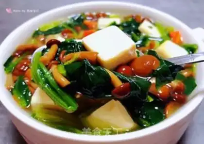 Make Slippery spinach tofu step 11