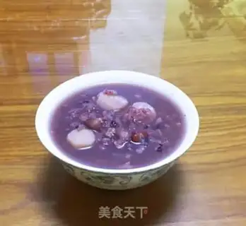 Make Red Bean Mountain medicine, black rice congee step 4
