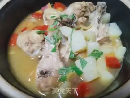 Make Potato chicken leg step 3