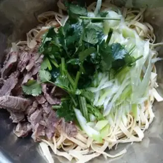 Make Beef silk with tofu step 1