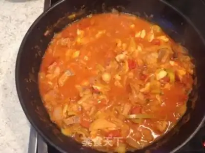 Make Catalan seafood pan step 8