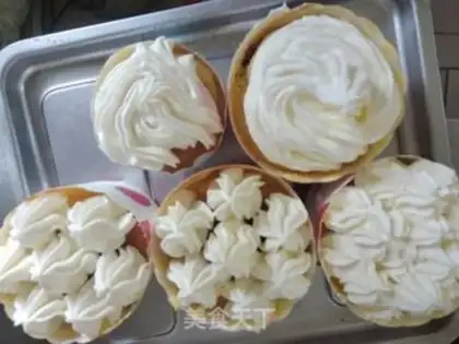 Make Low sugar cream cake step 17