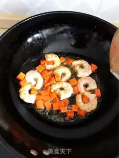 Make Peas and shrimp step 1