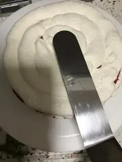 Make Strawberry cream cake step 23