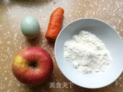 Make Apple carrot duck eggcake step 0