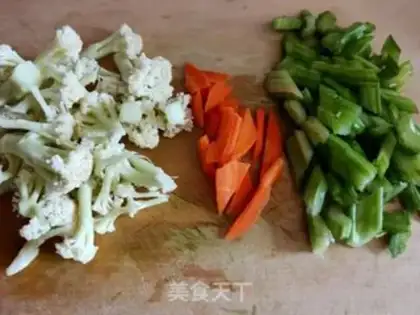 Make Frozen vegetables step 1
