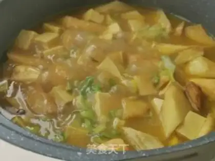 Make Curry tofu potion step 4
