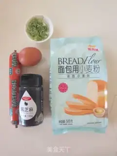 Make Sesame ham pancakes step 0