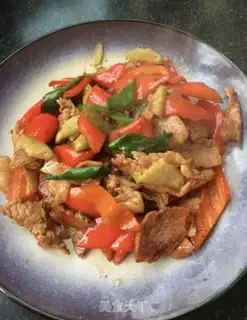 Make Red pepper fried meat step 14