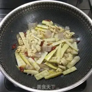 Make The salted meat springs and leaves step 6