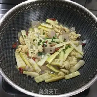 Make The salted meat springs and leaves step 7