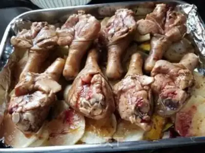 Make Vegetable roasted chicken leg step 7
