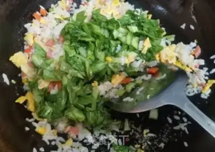 Make Egg fried rice step 6