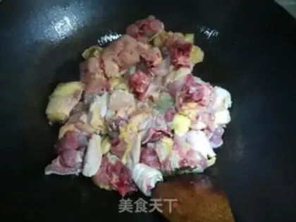 Make Chicken stew mushrooms step 2