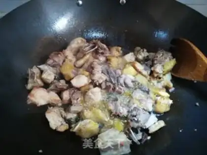 Make Chicken stew mushrooms step 3
