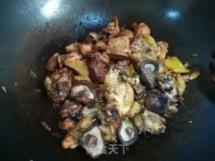 Make Chicken stew mushrooms step 7