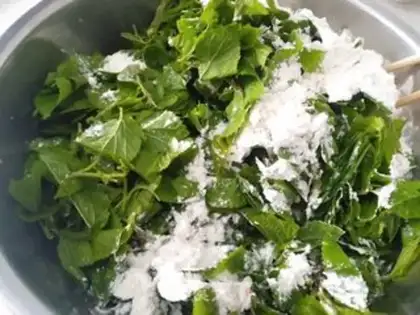 Make Steam the leaves step 2