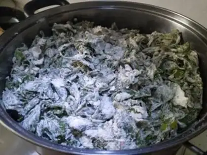Make Steam the leaves step 5