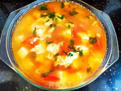 Make Tomato tofu soup step 12
