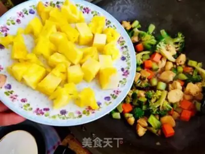Make Pineapple chicken chest step 15