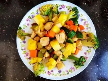 Make Pineapple chicken chest step 17