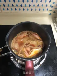 Make Sour spicy ham sausage wide powder step 3