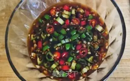 Make Red oil and egg tofu step 1