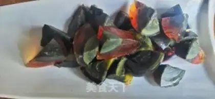 Make Red oil and egg tofu step 2