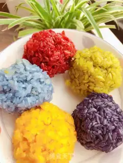 Make Five-colour rice rice step 5
