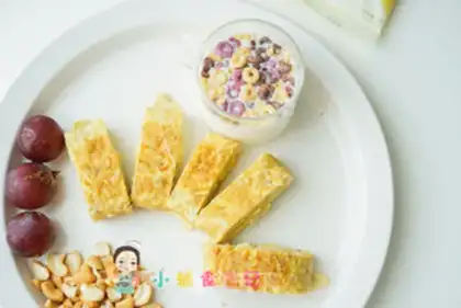 Make Grain rice cheese and egg fever step 8