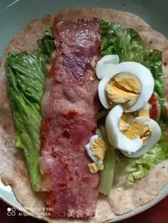 Make Bacon egg burrito step 5