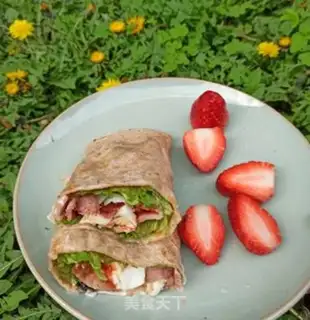 Make Bacon egg burrito step 7