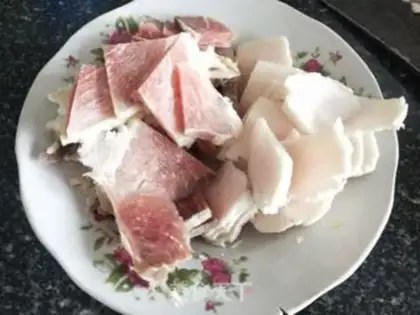Make Pork fried chips step 1