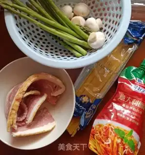 Make Bacon mushroom pasta step 0