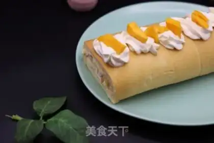 Make Mango cake rolls step 16