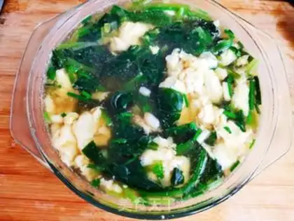 Make Spinach egg soup step 11