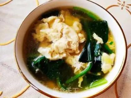 Make Spinach egg soup step 13