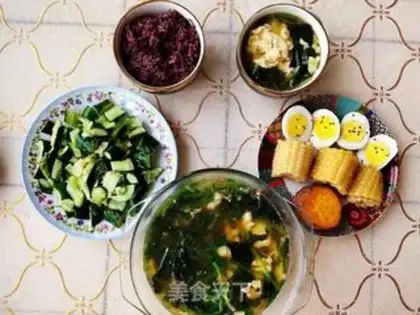 Make Spinach egg soup step 14