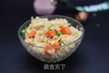 Make Peaches, carrots, fried rice step 9
