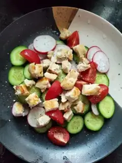 Make Cherry carrots, cucumber pheasant salad step 6
